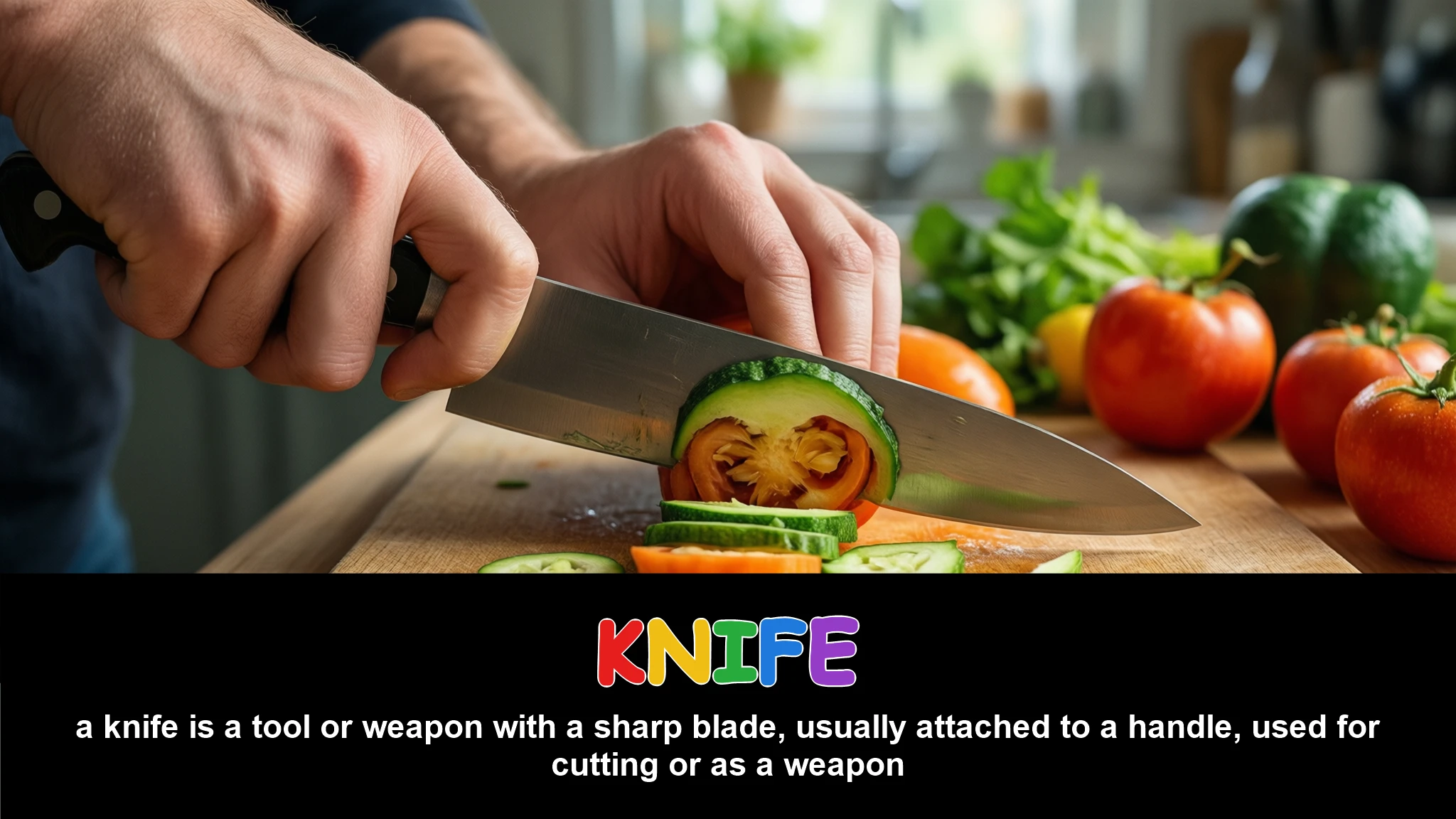 English Illustration for knife